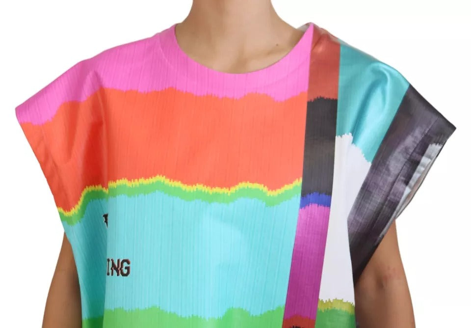 Dolce &amp; Gabbana Multicolor TV Glitch Print Blouse Casual Top