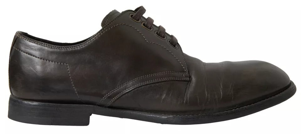 Dolce &amp; Gabbana Green Leather Men's Dress Shoes