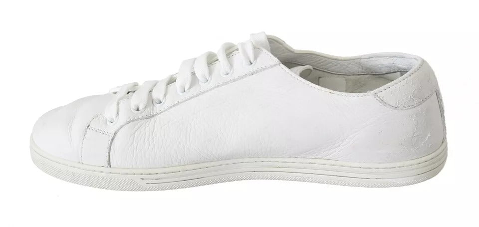 Dolce &amp; Gabbana White Saint Tropez Lace Up Men Sneakers Men Shoes