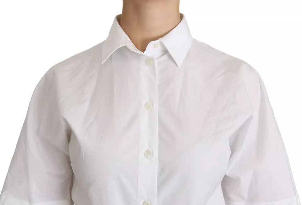 Dolce &amp; Gabbana White short sleeve polo shirt with collar