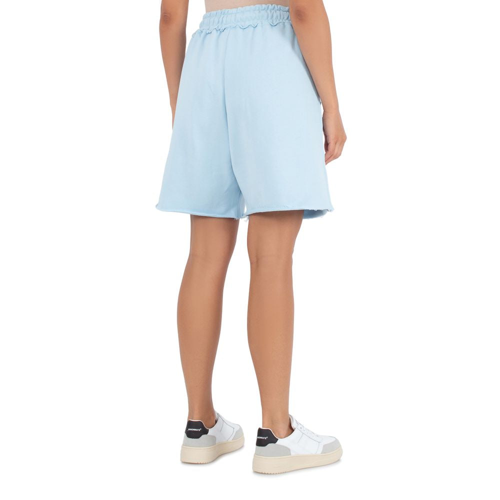 Comme Des Fuckdown Light Blue Cotton Shorts