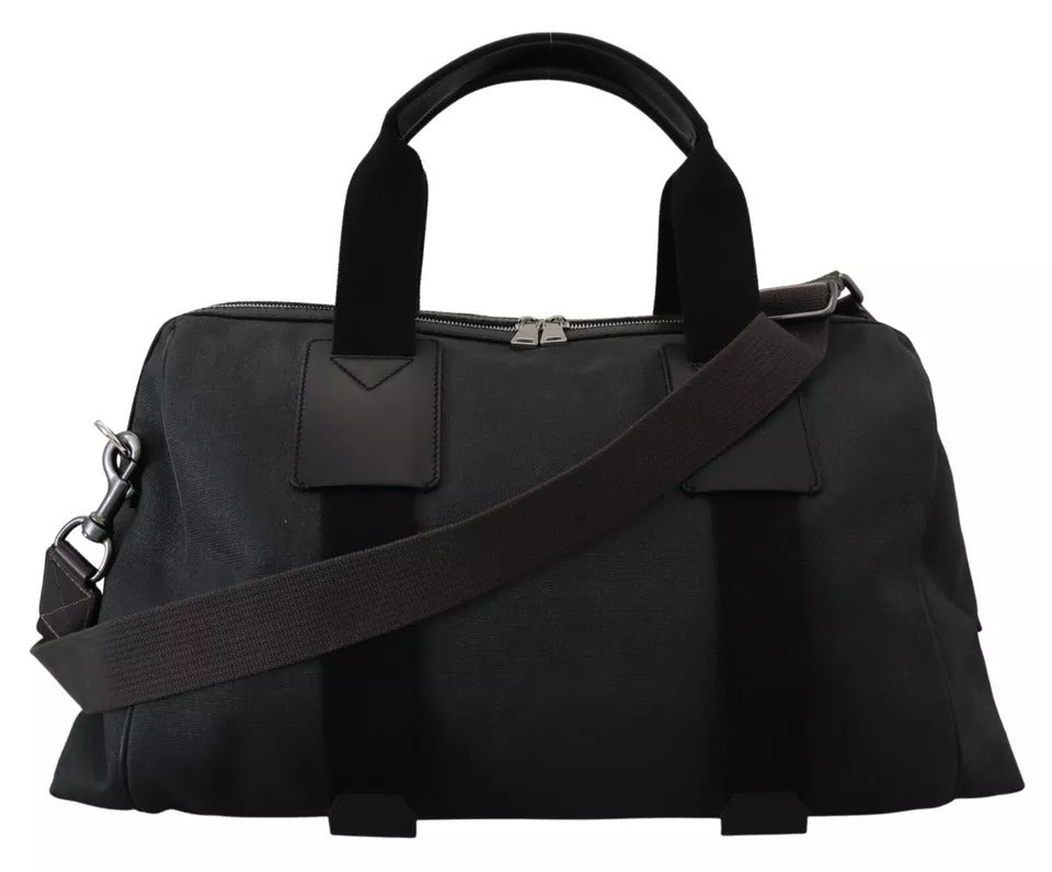 Dolce & Gabbana Schwarze graue Reisetasche Tote Männer Hand Umhängetasche