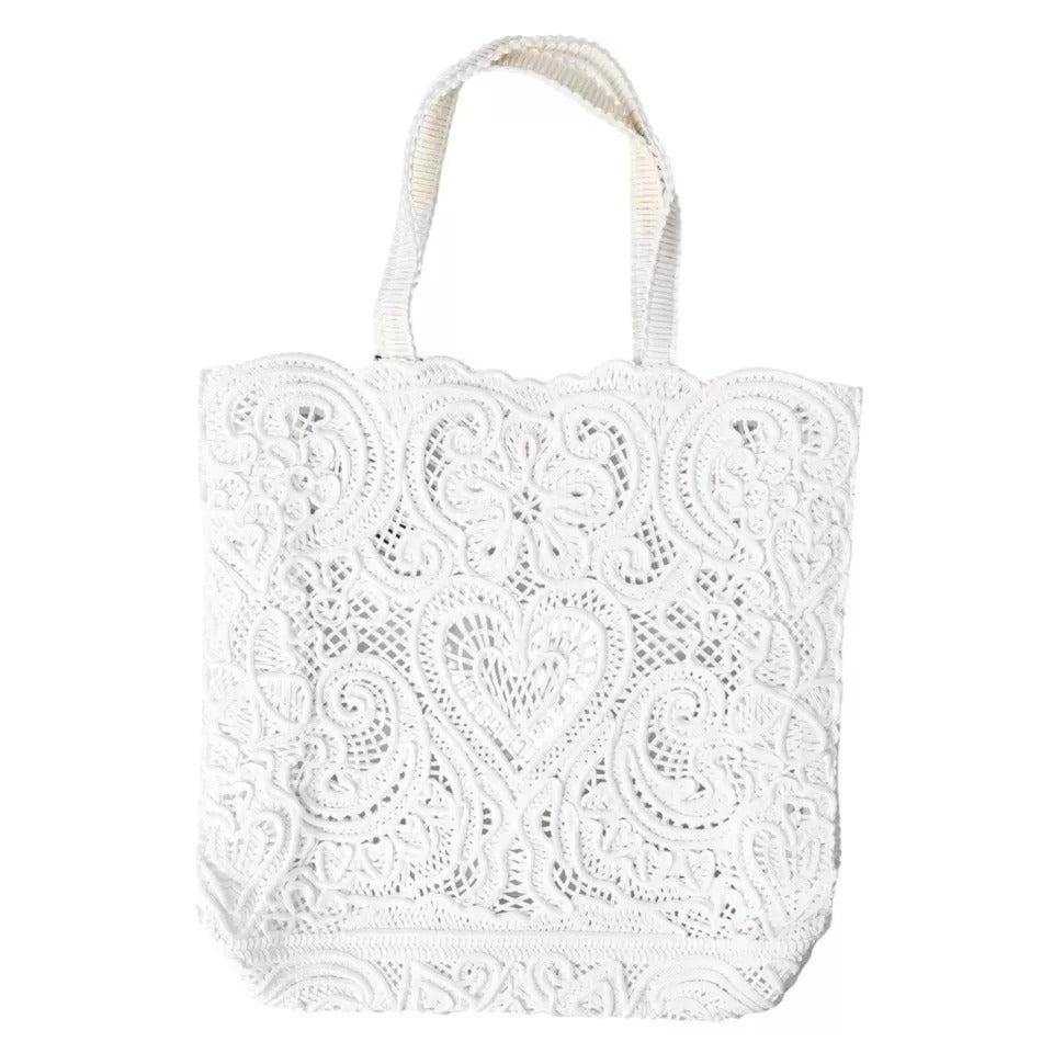 Dolce &amp; Gabbana Beatrice Tote Bag in white cordonetto lace