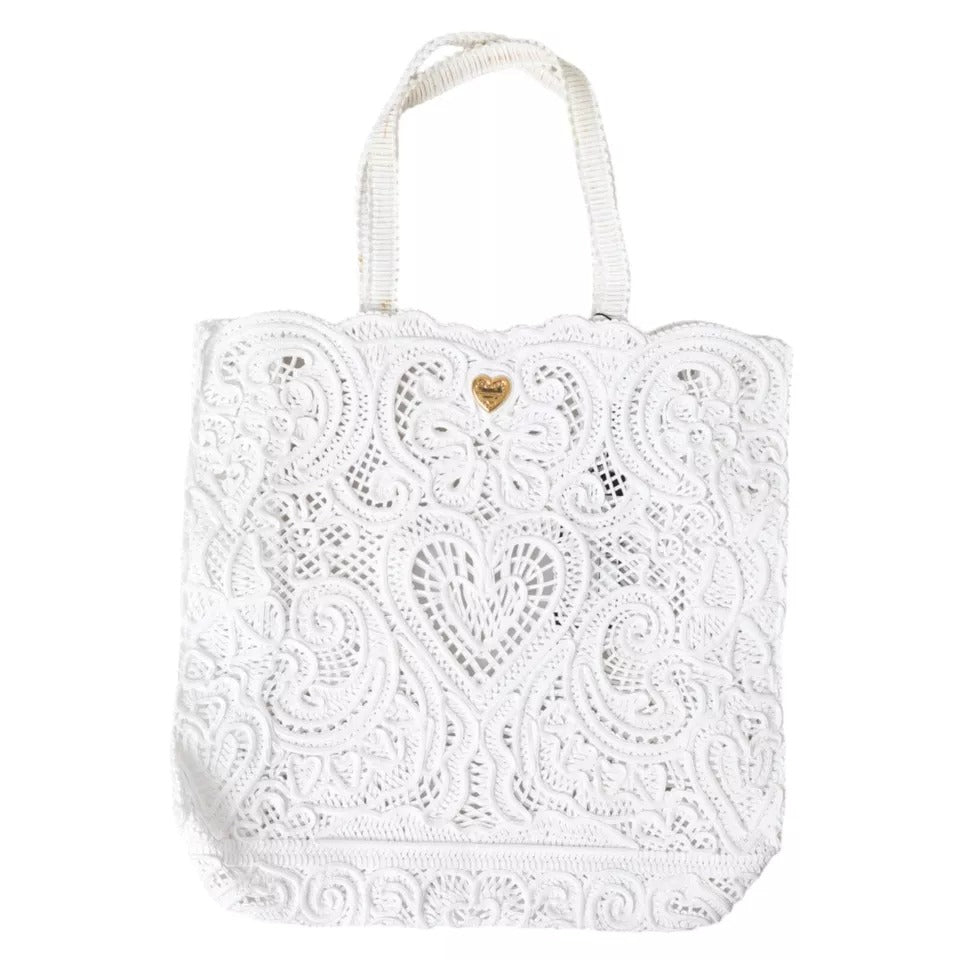 Dolce &amp; Gabbana Beatrice Tote Bag in white cordonetto lace