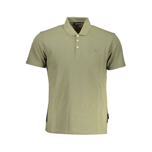 Napapijri Green Men's Cotton Polo Shirt