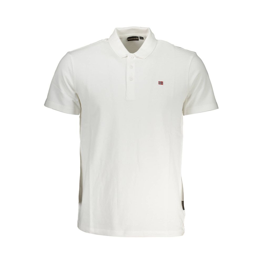 Napapijri White Cotton Polo Shirt for Men