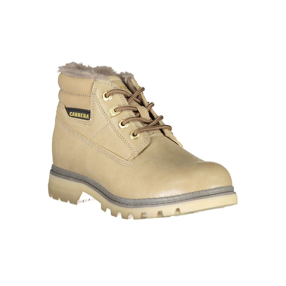 Carrera beige lace-up boots with contrasting details