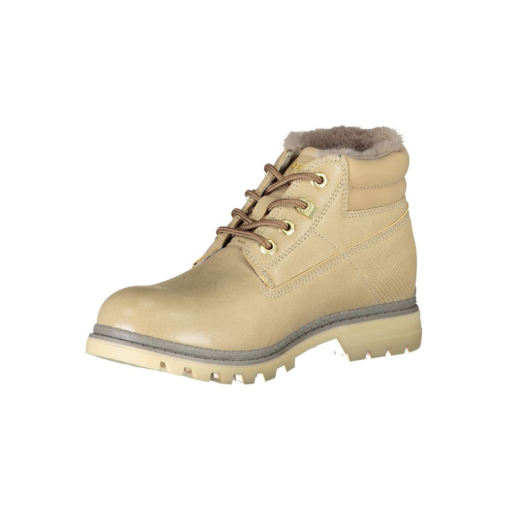 Carrera beige lace-up boots with contrasting details