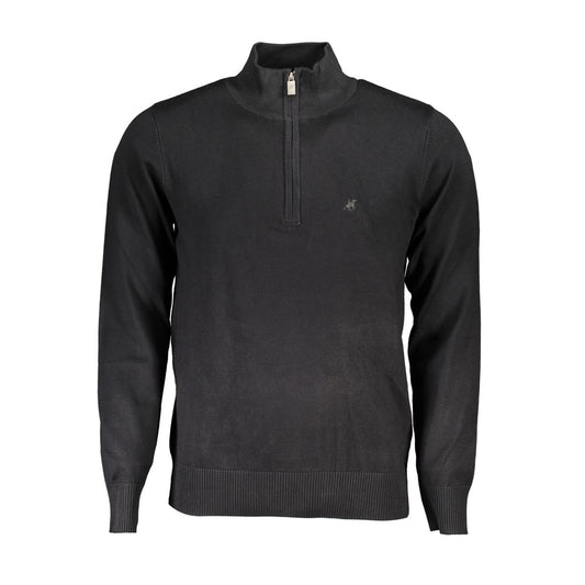 US Grand Polo Elegant half-zip sweater with embroidery detail