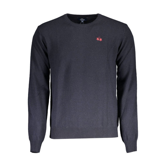 La Martina Blue Wool Sweater for Men