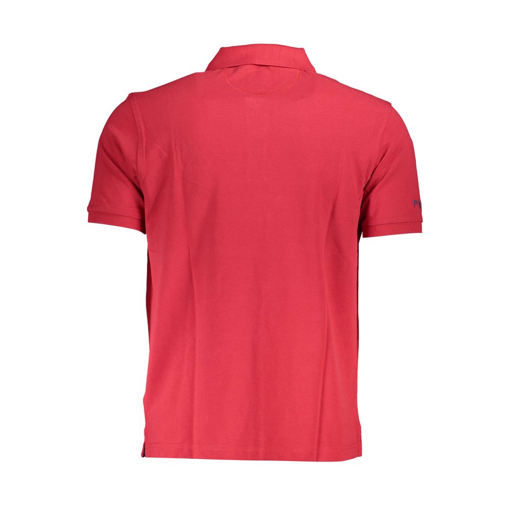 La Martina Red Cotton Polo Shirt for Men