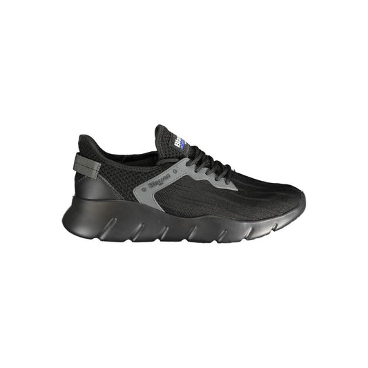 Blue Black Polyester Sneaker