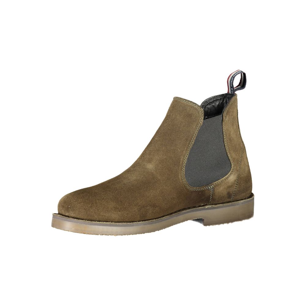 US POLO ASSN. Green leather men's ankle boots