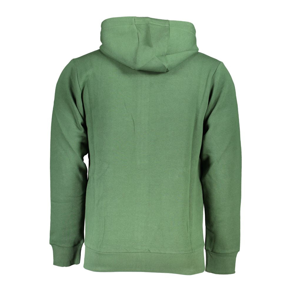 US Grand Polo Chic green hooded sweatshirt with elegant embroidery