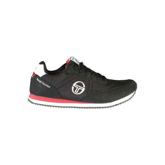 Sergio Tacchini Simple black sneakers with contrasting details