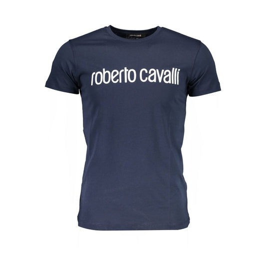 Roberto Cavalli Blue Cotton Men's T-Shirt