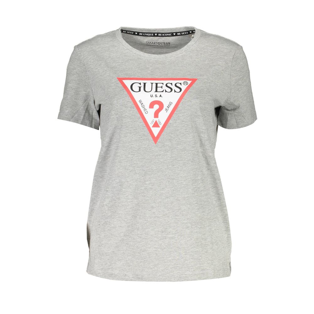 Guess Jeans Gray Cotton T-Shirt for Women