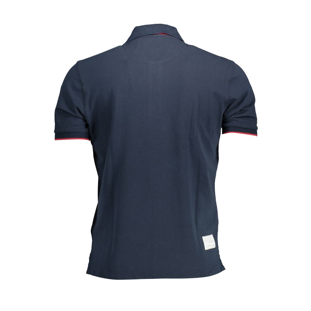 La Martina Blue Cotton Polo Shirt for Men