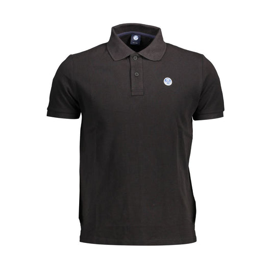 North Sails Black Cotton Polo Shirt for Men