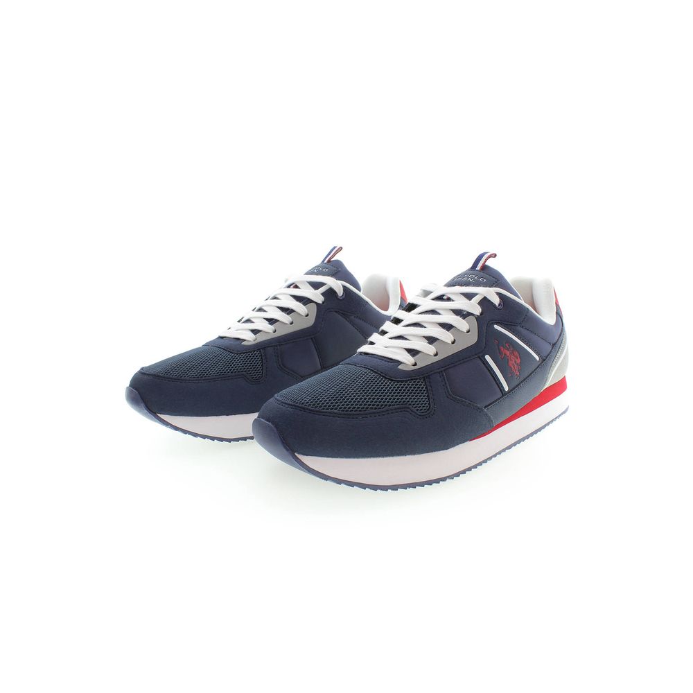 US POLO ASSN. Blue Polyester Men's Sneaker