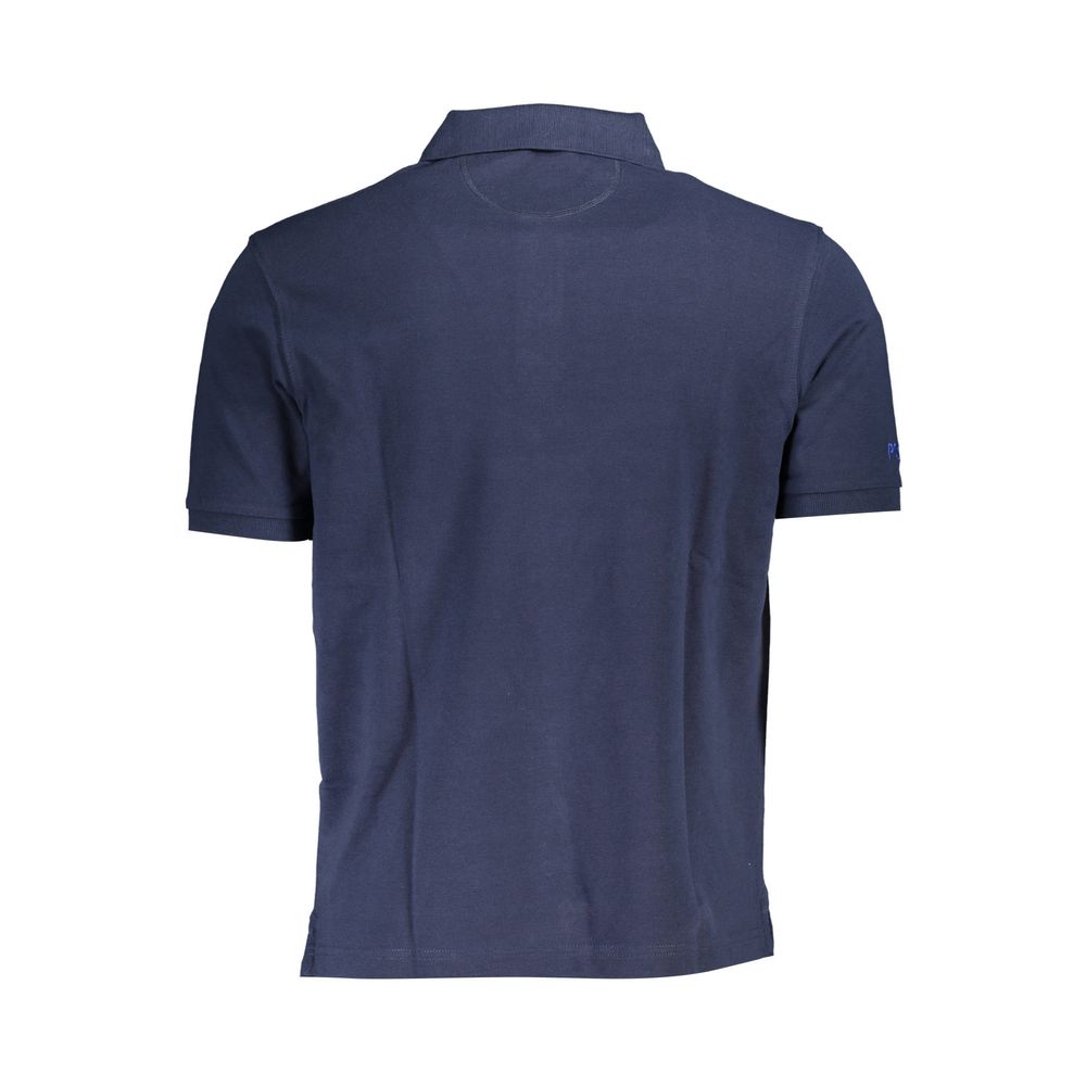 La Martina Blue Cotton Polo Shirt for Men