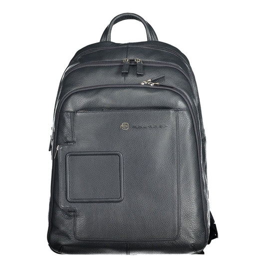 Piquadro Blue Leather Backpack for Men