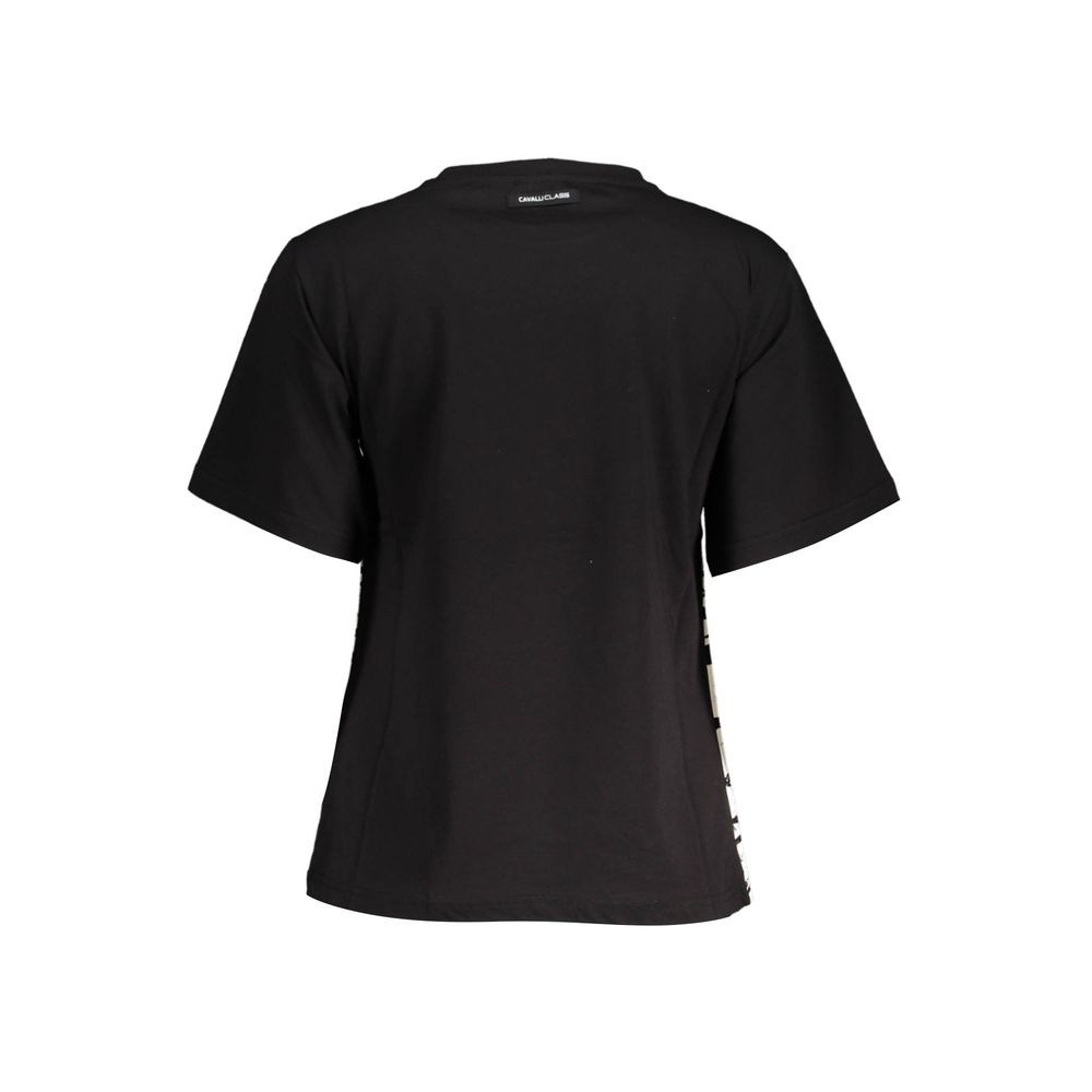 Cavalli Class Black Cotton T-Shirt for Women