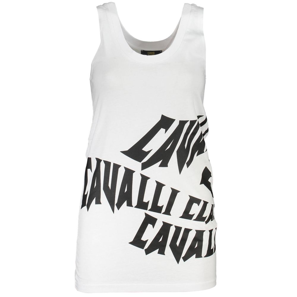 Cavalli Class White Cotton Top for Women