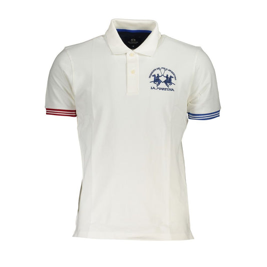 La Martina Elegant white polo with contrasting details