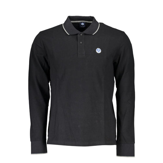 North Sails Black Cotton Polo Shirt for Men