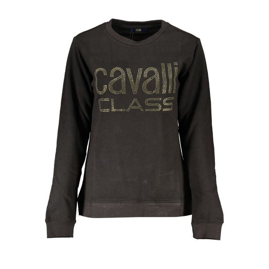 Cavalli Class Schwarzer Baumwollpullover