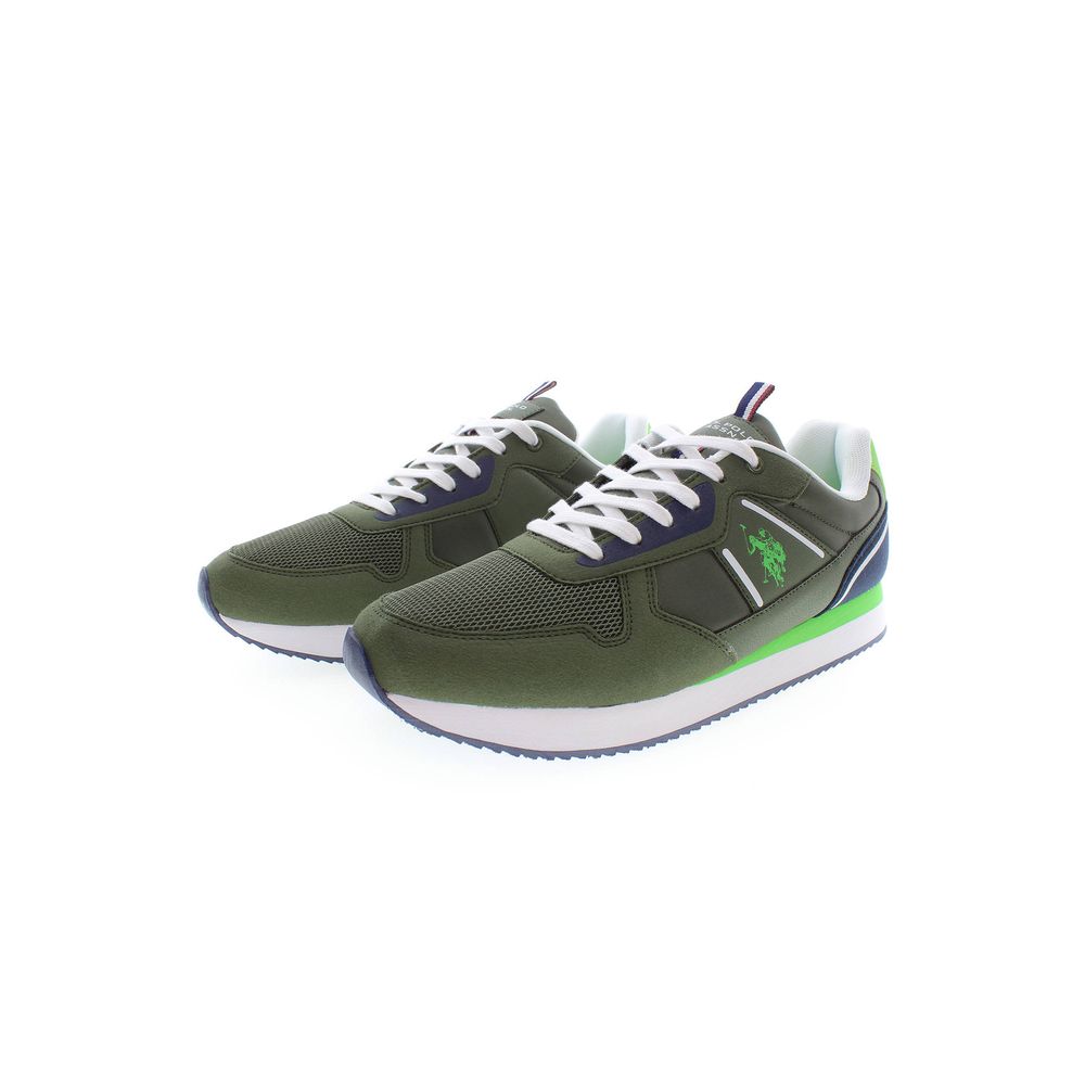 US POLO ASSN. Green Polyester Men's Sneaker