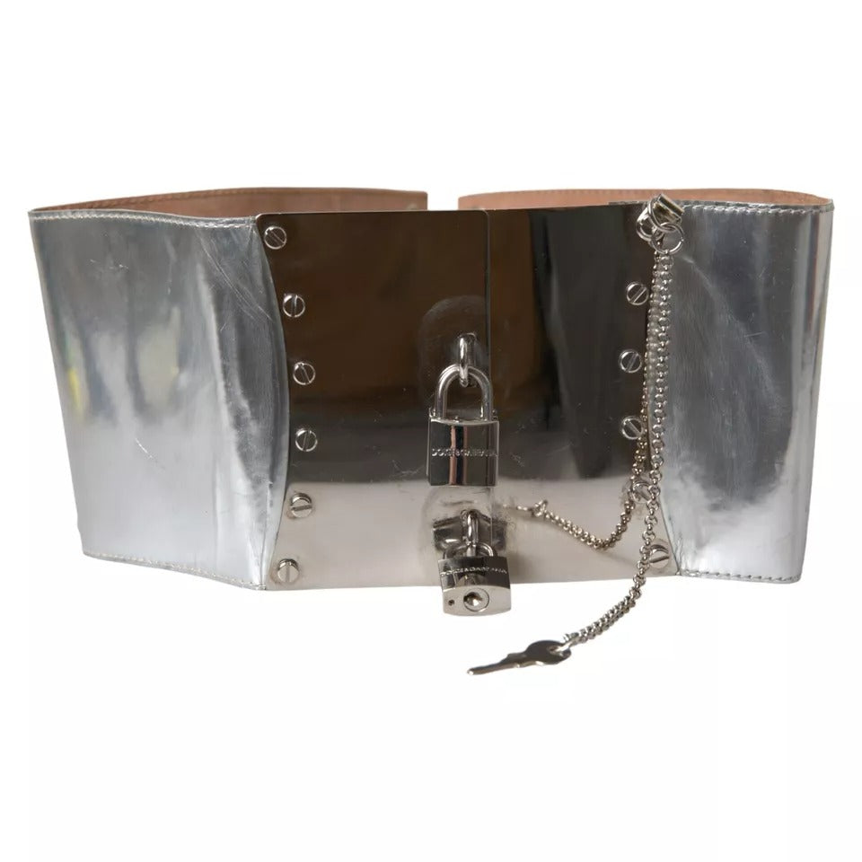 Dolce &amp; Gabbana Silver-colored, brass-decorated waist belt