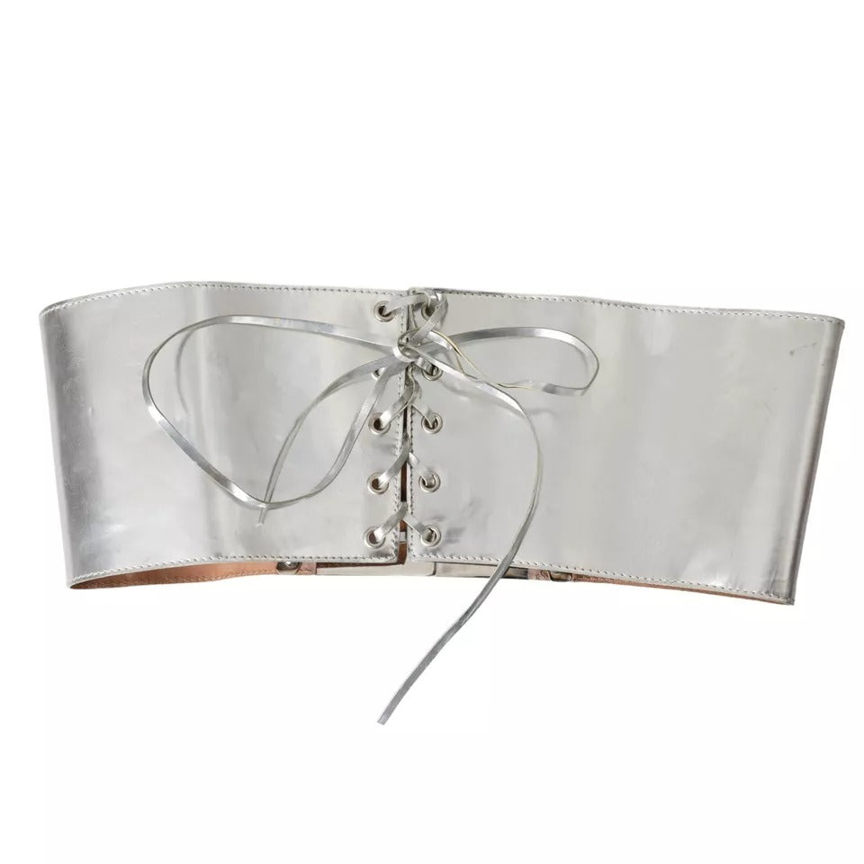 Dolce &amp; Gabbana Silver-colored, brass-decorated waist belt