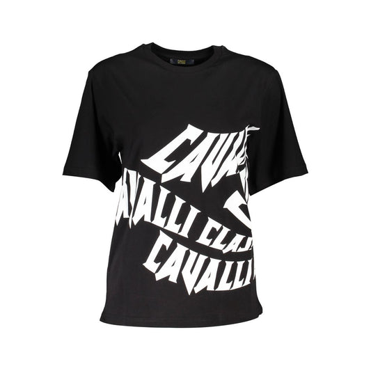 Cavalli Class Black Cotton Top for Women