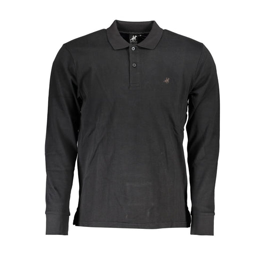 US Grand Polo Black Cotton Polo Shirt