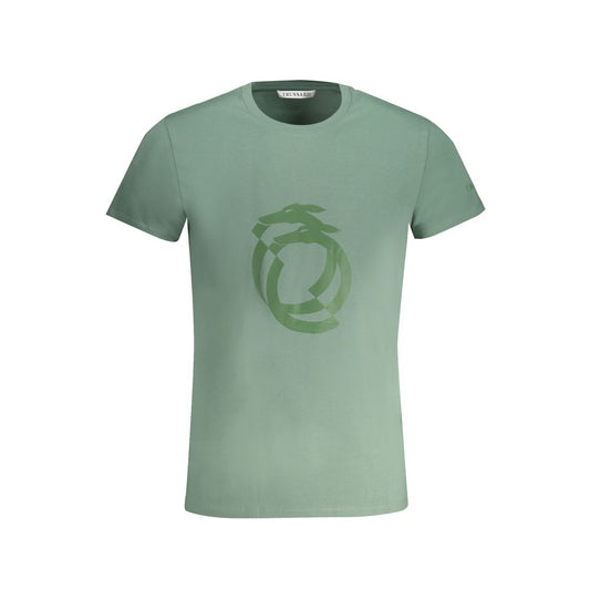 Trussardi T-Shirt aus grüner Baumwolle