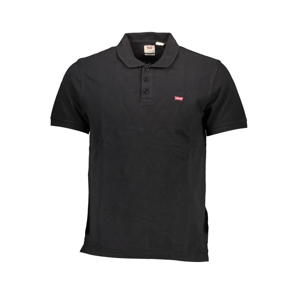 Levi's Black Cotton Polo Shirt for Men