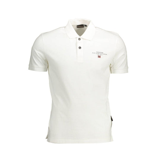 Napapijri White Cotton Polo Shirt for Men