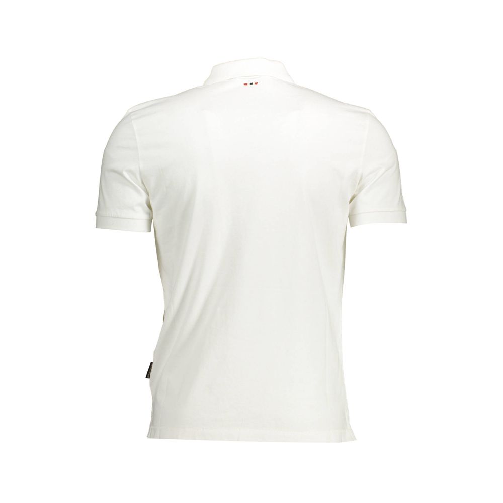 Napapijri White Cotton Polo Shirt for Men