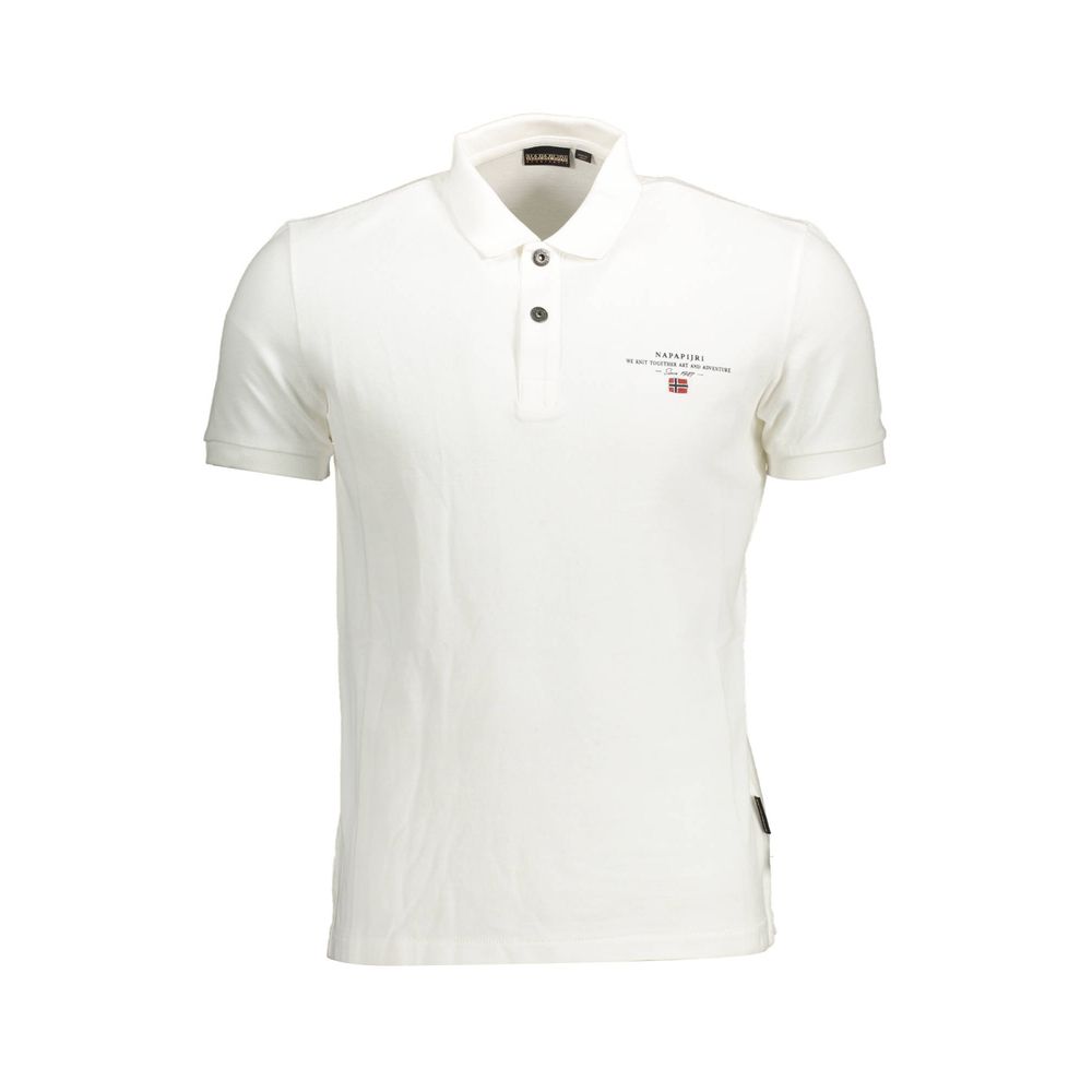 Napapijri White Cotton Polo Shirt for Men