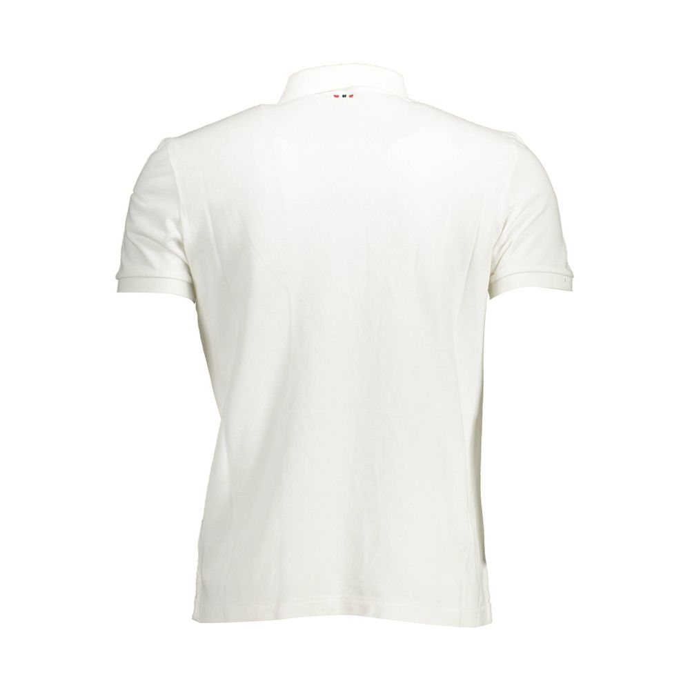 Napapijri White Cotton Polo Shirt for Men