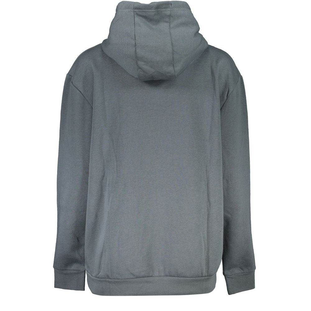 Cavalli Class Elegant Fleece Sweatshirt with Hood in Grey