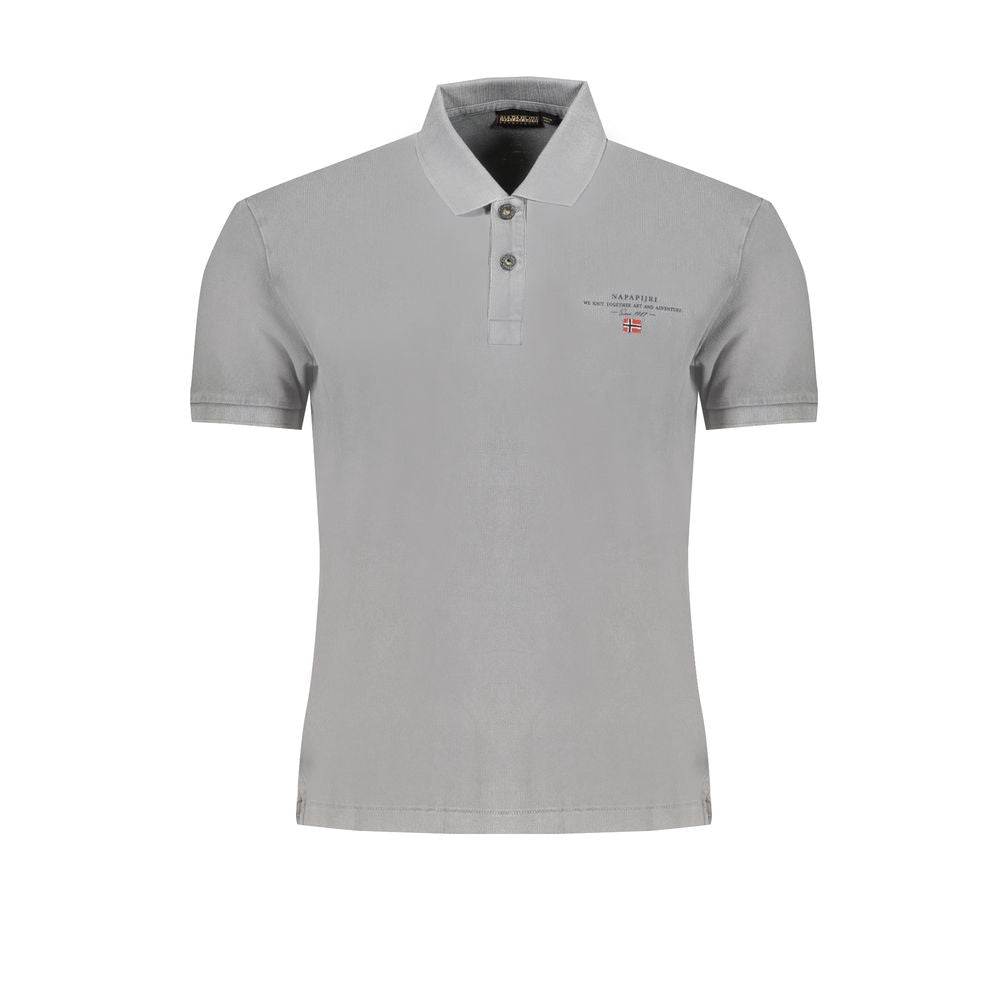 Napapijri Grey Cotton Polo Shirt