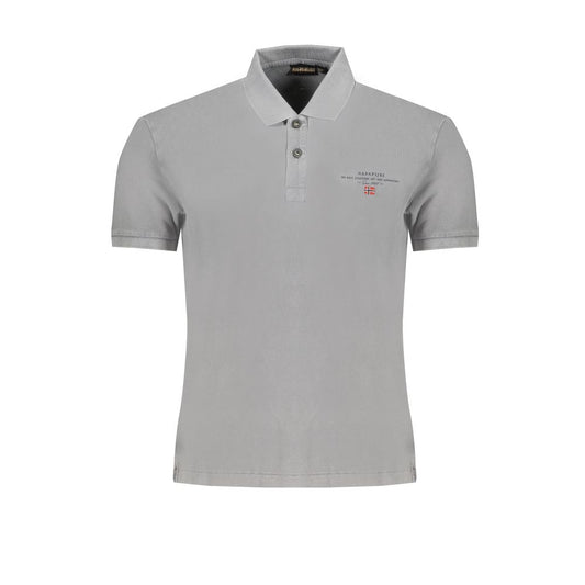 Napapijri Grey Cotton Polo Shirt