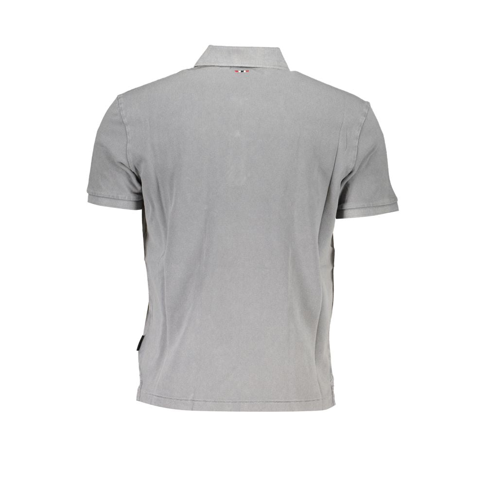 Napapijri Grey Cotton Polo Shirt