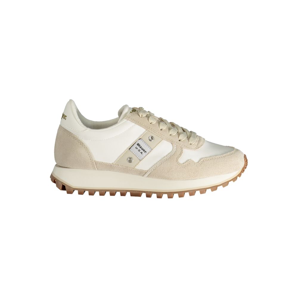 Blue Beige Polyester Sneaker