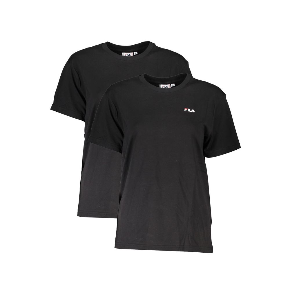 Fila Black Cotton T-Shirt for Women