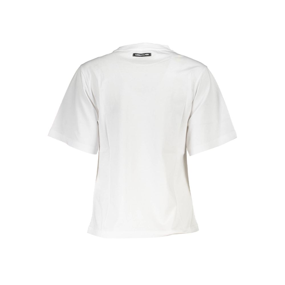 Cavalli Class White Cotton T-Shirt for Women