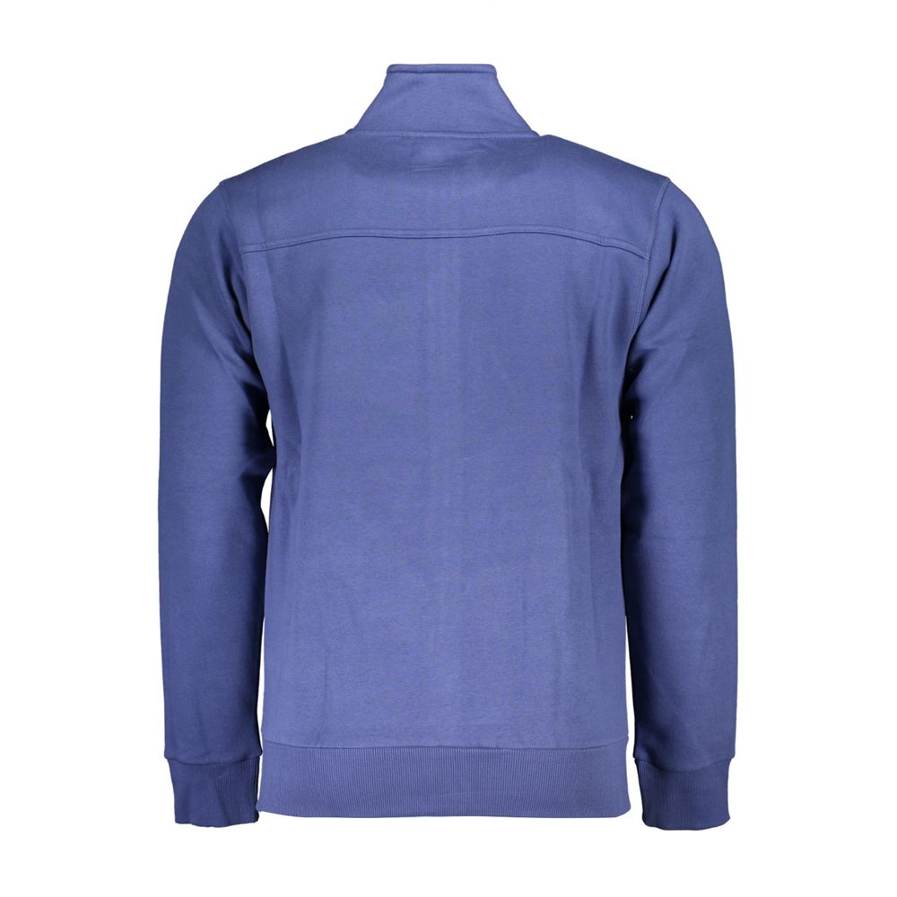 US Grand Polo Classic Blue Zip Up Embroidered Sweatshirt